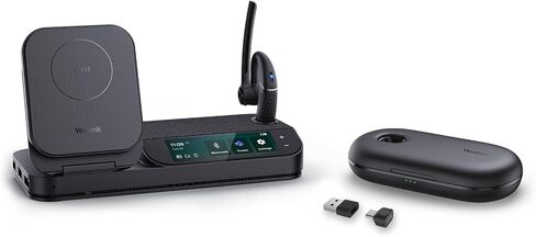 Yealink BH71 Pro Bluetooth Headset with USB-C/A Dongle, Teams Certified, Wireless Earpiece for Cell Phone,PC,Laptop,Noise Cancelling Microphone, Adjustable Ear Hook in Kuwait