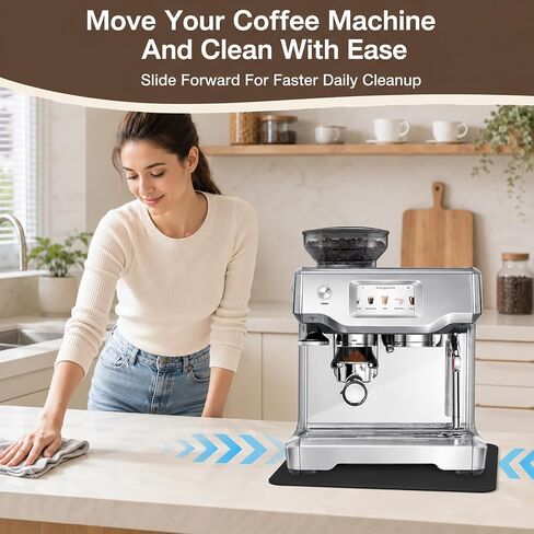 Compatible with Breville Espresso Machine Mat Silicone Sliding 12.6x12.6in | Silicone espresso mat for Breville 880 keeps coffee makers stable with anti-slip grip and smooth sliding design daily use in Saudi Arabia