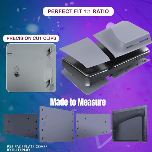 ElitePlay 30th Anniversary Grey PS5 Pro Disc Faceplates Cover Case Compatible for PlayStation 5 Pro Model Disc Edition in Kuwait