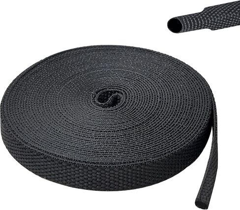 Heat Shrink Wire Loom, 20FT-1/2 Inch 2:1 Nylon Fabric Tubing | Braided Cable Sleeving Abrasion Protection for Managing Wires, Cables, Hoses in Saudi Arabia