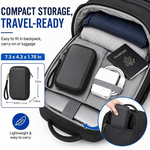 Travel Router Case for NETGEAR Nighthawk 5G Mobile Hotspot M7 (MH7150) | Portable WiFi 7 Router Storage Bag with Mesh Pocket & Detachable Strap, Hardying Case for RV, Travel & Remote (Case Only) in Kuwait