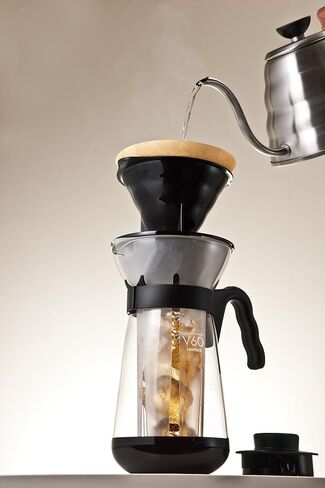 Hario V60 "Fretta" Hot and Iced Coffee Maker, 700ml, Black in Saudi Arabia