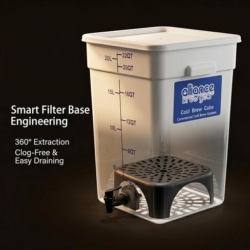 Cold Brew Cube, Cold Brew Coffee Set,5 Gallon Cold Brew Coffee Maker with Spigot, Large Cold Brew System with Daul Filter, Iced Coffee & Tea Maker, Low Acid Brewer in Saudi Arabia