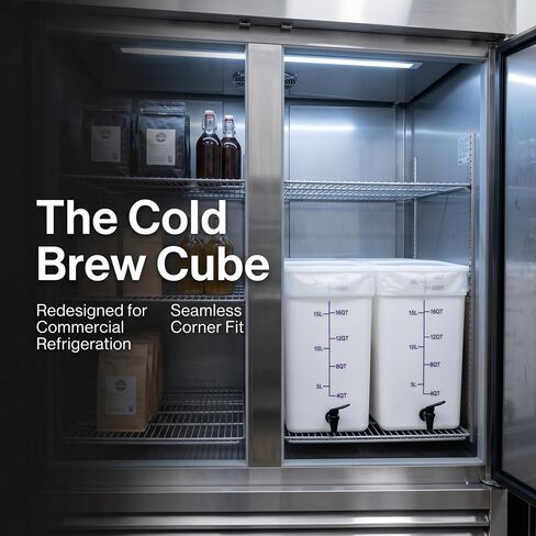Cold Brew Cube, Cold Brew Coffee Set,5 Gallon Cold Brew Coffee Maker with Spigot, Large Cold Brew System with Daul Filter, Iced Coffee & Tea Maker, Low Acid Brewer in Saudi Arabia