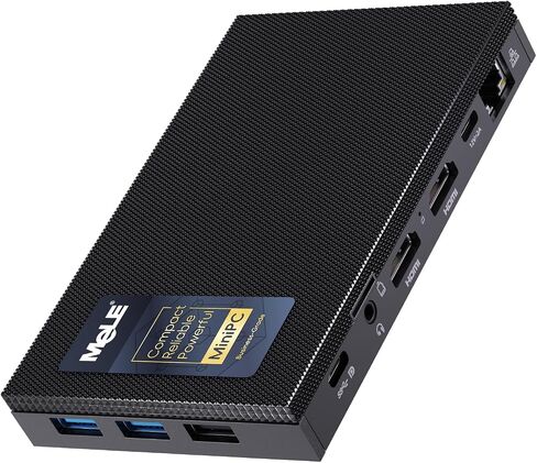 MeLE Fanless Mini PC Quieter 4C N150, 16GB RAM 512GB Storage, Win11 Pro | Full-Functional USB-C, 2.4G/5G WiFi, 4K Triple Display, 24/7 on Home, Office, Education, industrial, Astrophotography in Kuwait