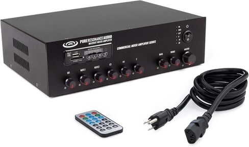 Pure Resonance Audio Commercial Sound System Bundle w VCA8 Vector Drop Tile Ceiling Speakers, MA120BT 120 Watt Bluetooth Mixer Amplifier and Speaker Wire (2 Speakers) in Saudi Arabia