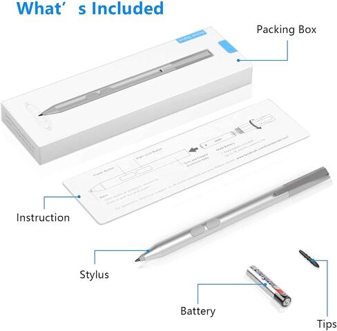 MPP Pen for HP Omnibook X Flip/Envy/Spectre/Pavilion x360 300 Day Battery | Palm rejection, 1024 pressure levels, tilt detection, 2 shortcut buttons, perfect for notes and professional drawing in Saudi Arabia