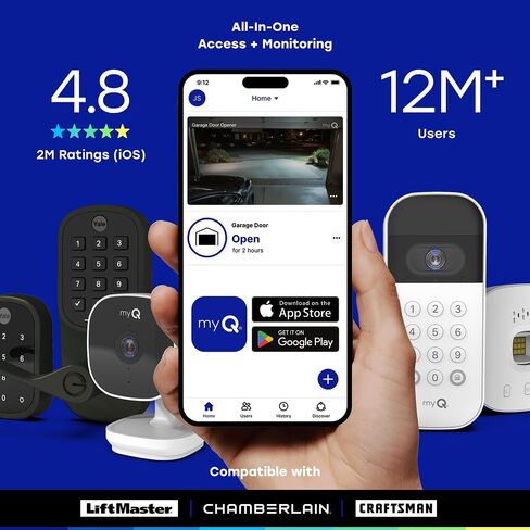 Chamberlain myQ Smart Indoor Security Camera – 1080p HD Video, Night Vision, Motion Detection, Wi-Fi, Two-Way Audio, Smartphone Control in Kuwait