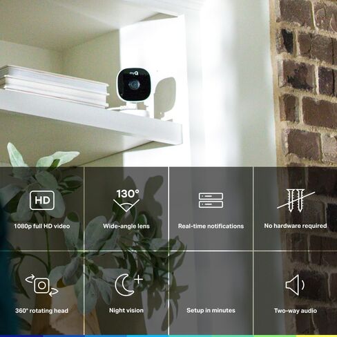 Chamberlain myQ Smart Indoor Security Camera – 1080p HD Video, Night Vision, Motion Detection, Wi-Fi, Two-Way Audio, Smartphone Control in Kuwait