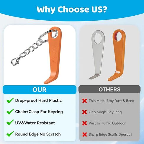 Doorbell Removal Tool for Ring Video Doorbells - Fits 2026 Ring Battery Doorbell (New-est Model)/ Pro/Plus 2nd-Gen, Wired Door Bell Pro/Plus, Opening Key Tool with Keychain 2-Pack in Saudi Arabia