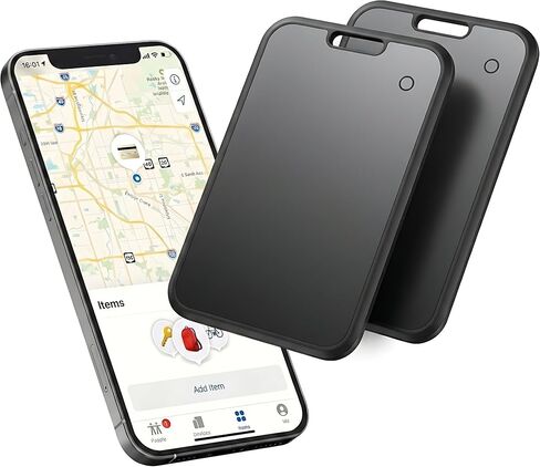 2 Pack Wallet Tracker Card[Apple MFi Certified] Work with Find My(iOS Only) | Wireless Charging Ultra Thin Bluetooth Air Tracking Card Tags Waterproof Key Finders Item Locator for Passports Purse Luggage in Saudi Arabia