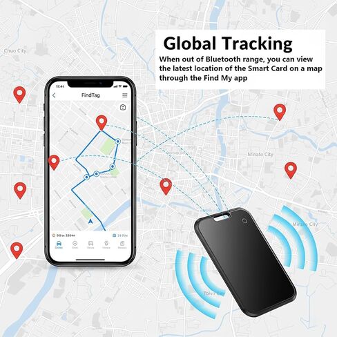 2 Pack Wallet Tracker Card[Apple MFi Certified] Work with Find My(iOS Only) | Wireless Charging Ultra Thin Bluetooth Air Tracking Card Tags Waterproof Key Finders Item Locator for Passports Purse Luggage in Saudi Arabia