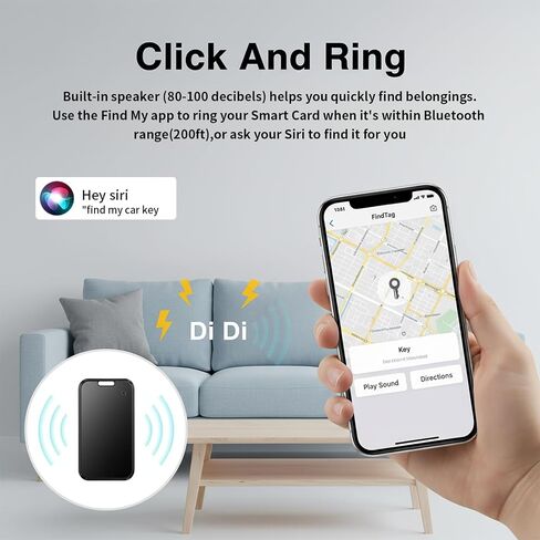 2 Pack Wallet Tracker Card[Apple MFi Certified] Work with Find My(iOS Only) | Wireless Charging Ultra Thin Bluetooth Air Tracking Card Tags Waterproof Key Finders Item Locator for Passports Purse Luggage in Saudi Arabia