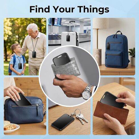 2 Pack Wallet Tracker Card[Apple MFi Certified] Work with Find My(iOS Only) | Wireless Charging Ultra Thin Bluetooth Air Tracking Card Tags Waterproof Key Finders Item Locator for Passports Purse Luggage in Saudi Arabia