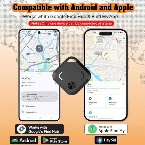 Reyke Dual-System Bluetooth Tracker Tags for Android & iOS, 4 Pack | Works with Apple Find My or Google Find Hub, Dual-System Bluetooth Item Finder for Keys, Luggage, Backpacks and Wallets in Kuwait