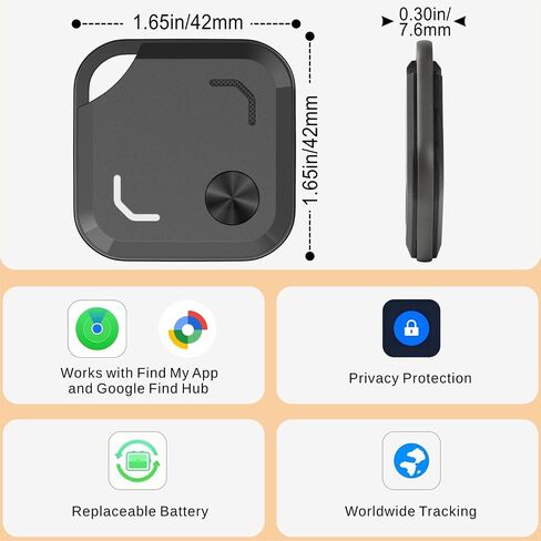 Reyke Dual-System Bluetooth Tracker Tags for Android & iOS, 4 Pack | Works with Apple Find My or Google Find Hub, Dual-System Bluetooth Item Finder for Keys, Luggage, Backpacks and Wallets in Kuwait