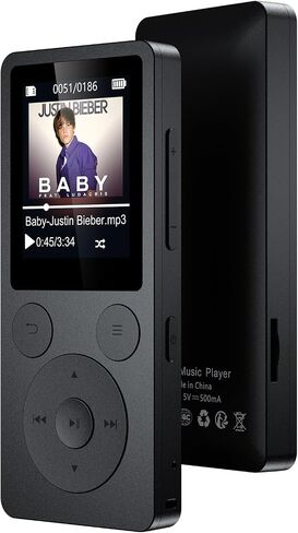 64GB MP3 Player with Bluetooth 5.3, Speaker & Physical Buttons | 40H Playback, HiFi Sound, Equalizer, Voice Recorder, FM Radio, A-B Repeat, Lightweight 1.3 Oz, Supports128GB microSD Card in Saudi Arabia