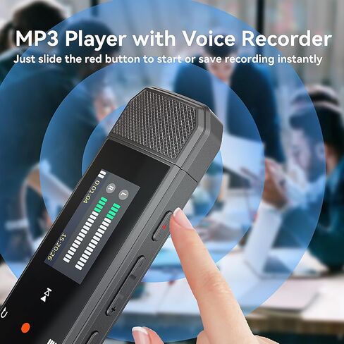 مشغل MP3 RUIZU سعة 32 جيجابايت USB-C مع بلوتوث 5.3 ومشبك للجري الرياضي | مشغل موسيقى محمول مع راديو FM، ومسجل صوت بزر واحد، وتكرار خلط الصوت الرقمي، ونقل ملفات الهاتف المحمول in Kuwait