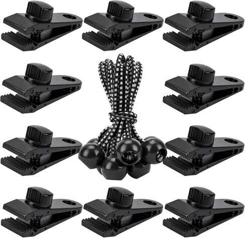 Axlksia Tarp Clips Heavy Duty Lock Grip, 20 Pack Tarp Clamps, Shade Cloth Clips Fasteners, Pool Awning Cover Bungee Cords Clips, Car Cover Clamp in Saudi Arabia