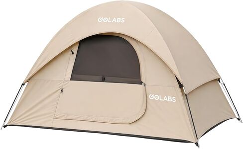 Golabs CT1 2 Person Camping Tent, Easy Set Up in 3 Min, Mesh Top & Door | Ventilation, Lightweight 4.4lbs, PU800mm Waterproof, Durable Materials, Carry Bag, Inner Pockets/Hook Portable Family Tent in Saudi Arabia