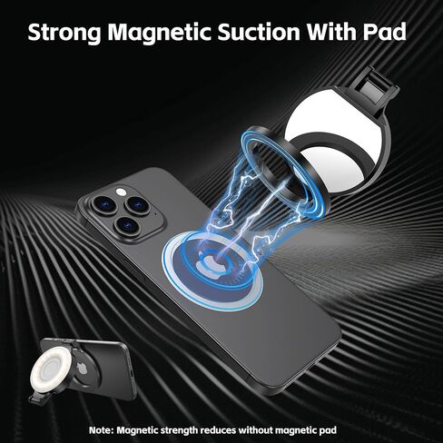 Magnetic Selfie Light for Phone,Phone Ring Light Selfies | Tri-Fold, As Lamp, 360° Foldable LED Selfie Light Compatible with iPhone Magsafe,Photography/TikTok/Zoom Calls/Video in Kuwait
