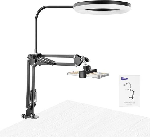 NEEWER إصدار مستوى الدخول N41 8 بوصات LED حلقة ضوء مع حامل مشبك مكتب/جهاز تحكم عن بعد، حامل تثبيت للهاتف العلوي متوافق مع iPhone، بث تسجيل الفيديو سيلفي، إضاءة تصوير الطعام بتقنية الأظافر in Kuwait