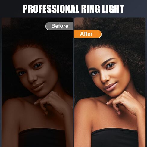 Diyife Selfie Ring Light, 60 LED Rechargeable Selfie Light for Phone | 360° Rotation 1000mAh 10 Level Brightness Portable Phone Clip on Light for Laptop, Makeup, Vlog, TikTok, Video Recording in Kuwait