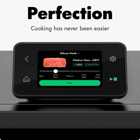 مجموعة مقلاة الهواء الذكية من تشيف iQ MiniOven، فرن حراري 11 في 1، خبز، شويل، قلي الهواء، شواء، تجفيف، 1750 وات، سعة 25 كيو تي، طهي سريع مع عناصر تحكم تعمل باللمس - أسود in Kuwait