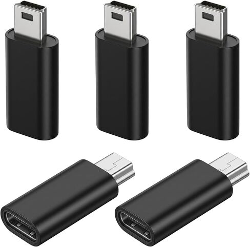 Mini USB to USB C, Adapter Converter Cord Connector Dongle, 5Pcs in Saudi Arabia