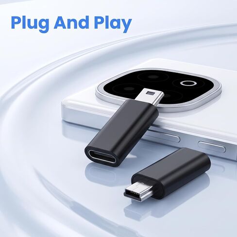 Mini USB to USB C, Adapter Converter Cord Connector Dongle, 5Pcs in Saudi Arabia