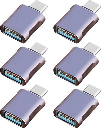 10 Pack Up to 10Gbps USBC to USB Adapter,USB Male to USB C Female Adapter | 120W Fast Charging,Data Transfer,for Phone 15/16, PC, Laptop, Tablet, Keyboard, Navy Blue in Saudi Arabia