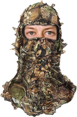 Camo Hunting Face Mask, 3D Camouflage Leafy Tactical Balaclava Face Mask, Full Face Mask for Men/Women, Camouflage in Saudi Arabia