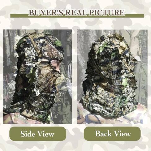 Camo Hunting Face Mask, 3D Camouflage Leafy Tactical Balaclava Face Mask, Full Face Mask for Men/Women, Camouflage in Saudi Arabia