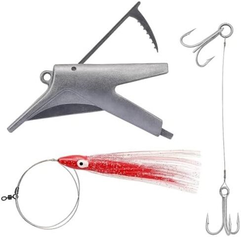 Dead Bait Trolling Lures – Premium Fishing Medium Rig Bundle Red, Pink & Green - for Kayaks, Boats & Jet Skis – Realistic Swimming Action – Ideal for Pelagic Species in Saudi Arabia