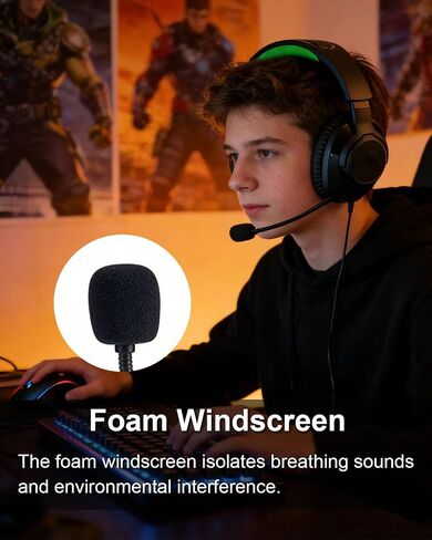 Replacement Game Microphones for JBL Quantum 100 Gaming Headsets | Q100 Noise Cancelling Mic with Foam Windscreen for Clear In-Game on PS5 PS4 PC Xbox, 2.5mm Plug in Saudi Arabia