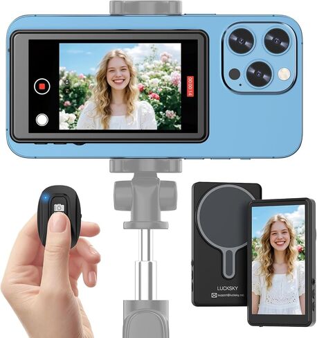 Vlog Selfie Monitor Screen iPhone, Screen Mirroring with Remote Control in Kuwait