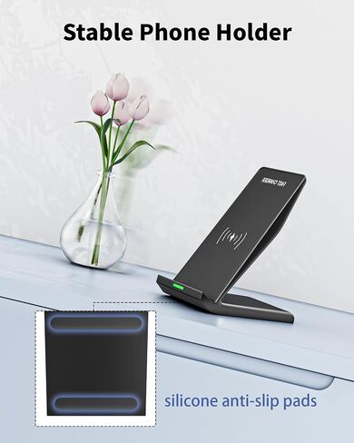 Fast Wireless Charger for Samsung, 15W Wireless Charging Stand Desk Phone Charger Stand with PD 20W USB C Plug Adapter for Samsung Galaxy S24 Ultra S24+ S23 S22 S21 S20, Pixel 8 7 Pro, iPhone 17 16 15 in Saudi Arabia