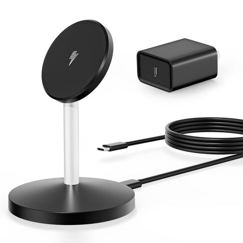 Magnetic Wireless Mag Safe Charger iPhone Stand,Magnet Wireless iPhone Charger Stand 6FT Fast Mag-Safe Charging Station Pad for Apple iPhone 16 Pro Max/16/16 Plus/15 Pro Max/14/13/12,AirPods Pro 2/3/4 in Saudi Arabia