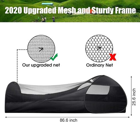 L RUNNZER Single Person Pop Up Tent, 1 Person Mosquito Net Tent in Saudi Arabia