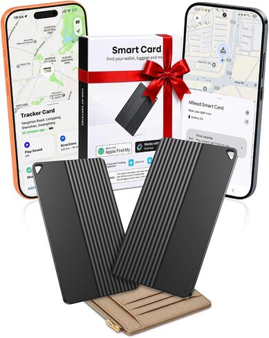 (4 Pack) Wallet Tracker Card (iOS and Android), 5 Years Battery Smart Card | 0.09 Slim Tracking Card Work with Apple Find My & Google Find Hub, GPS Locator for Luggage Passports, Backpack in Saudi Arabia