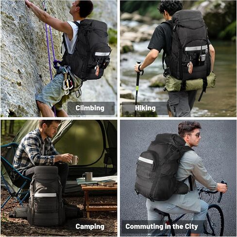 Jueachy 35L Hiking Backpack for Men: Lightweight Camping Back Pack | 2.14 LB Ultralight Backpacking Backpack - Molle Tactical Hiking Rucksack Breathable Durable for Outdoor Mountain Travel in Saudi Arabia