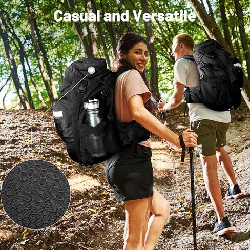 Jueachy 35L Hiking Backpack for Men: Lightweight Camping Back Pack | 2.14 LB Ultralight Backpacking Backpack - Molle Tactical Hiking Rucksack Breathable Durable for Outdoor Mountain Travel in Saudi Arabia
