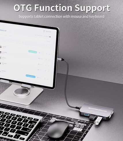 Laptop Docking Station Dual Monitor,USB C to Dual HDMI Adapter | 6 in 1 USB C Hub with 4K60Hz HDMI,3USB Port,100WPD Charging Ports,Compatible for MacBook Air/Pro,iPad Pro,Dell XPS in Kuwait