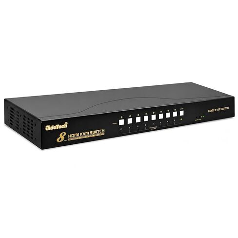JideTech 8 Port HDMI USB KVM Switch 4K@30Hz Rackmount, Control 8 PCs with One Monitor Keyboard and Mouse, USB 2.0 Hub, Hotkey Switching, Plug and Play for Windows, Mac, Linux, Server Room in Saudi Arabia