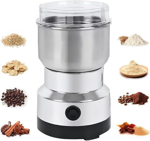 300g Grain Mill Grinder, 304 Stainless Steel Grain Mill High Speed Commercial Spice Grinder, Ultrafine Grain Household Flour Mill, Hom Kitchen in Saudi Arabia