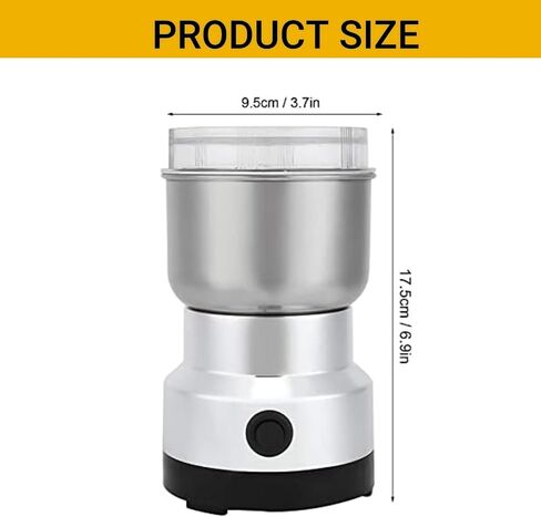 300g Grain Mill Grinder, 304 Stainless Steel Grain Mill High Speed Commercial Spice Grinder, Ultrafine Grain Household Flour Mill, Hom Kitchen in Saudi Arabia