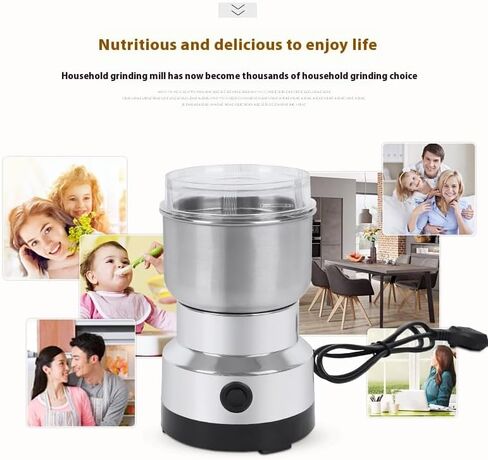 300g Grain Mill Grinder, 304 Stainless Steel Grain Mill High Speed Commercial Spice Grinder, Ultrafine Grain Household Flour Mill, Hom Kitchen in Saudi Arabia