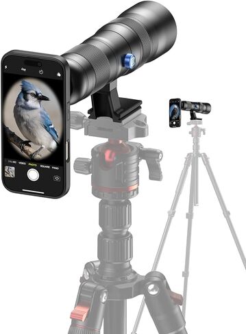 20-60X Zoom Telephoto Lens, Evil Eye High Power HD Telephoto Phone Lens with Tripod and Universal Phone Clip for iPhone 16/15/14/13 Series, Samsung, Android Phone and Most Smartphone in Kuwait