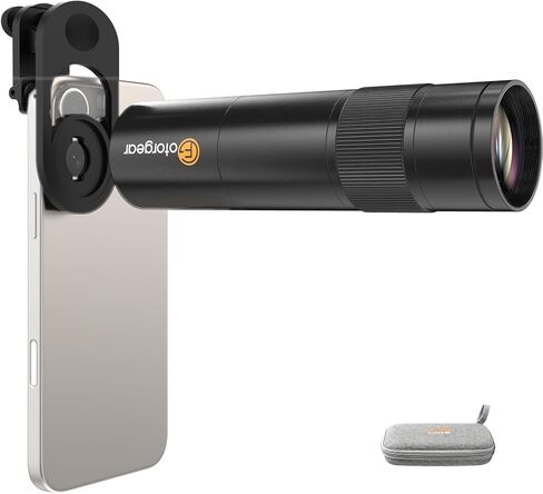 Fotorgear mini 400mm Telephoto Lens for iPhone & Android, T‑Mount, Zoom Lens with Universal Lens Clip Cleaning Cloth 17mm Eyecup Carrying Case for Hiking Camping Wildlife Observation Concert Watching in Saudi Arabia