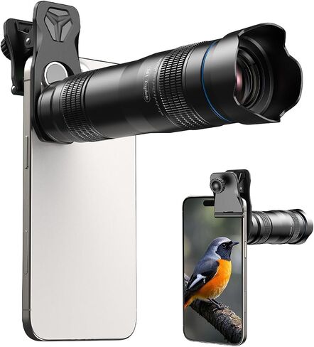 MIAO LAB 28X HD Telephoto Lens for iPhone/Samsung/Android, High Power Telephoto Camera Lens with Universal Clip Compatibility Most Smartphone - 28X in Saudi Arabia